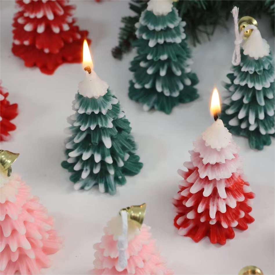 christmas tree candle | unique shape candle | custom candle craft